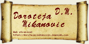 Doroteja Mikanović vizit kartica